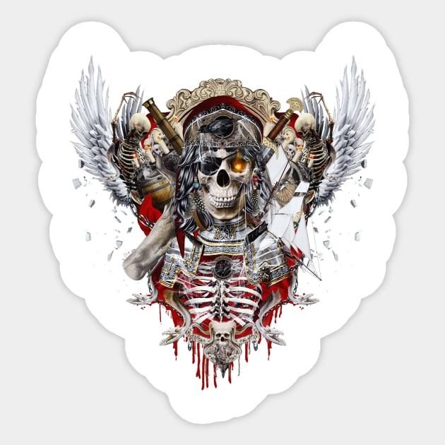 Pirate Skull Sticker by rizapeker